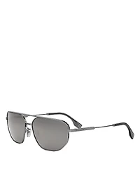 Fendi Travel Rectangular Metal Sunglasses, 61mm