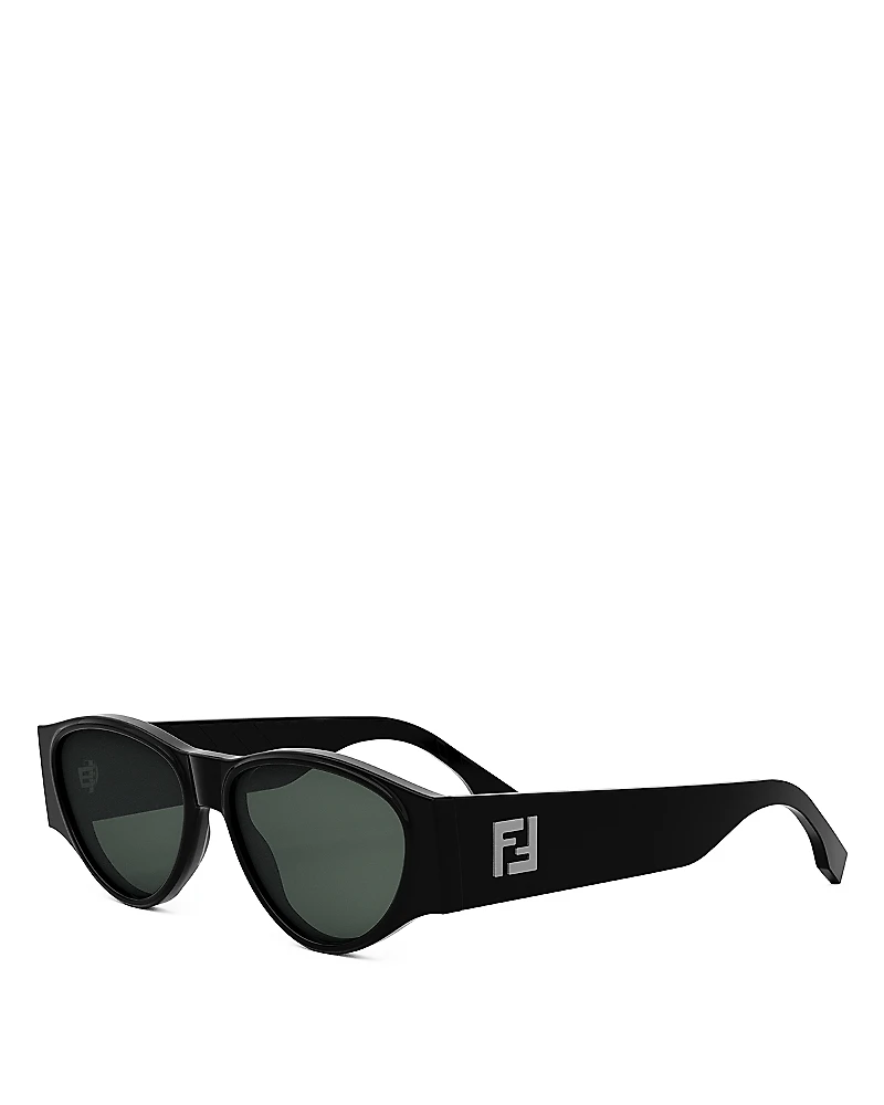 Fendi Ff Squared Oval Sunglasses