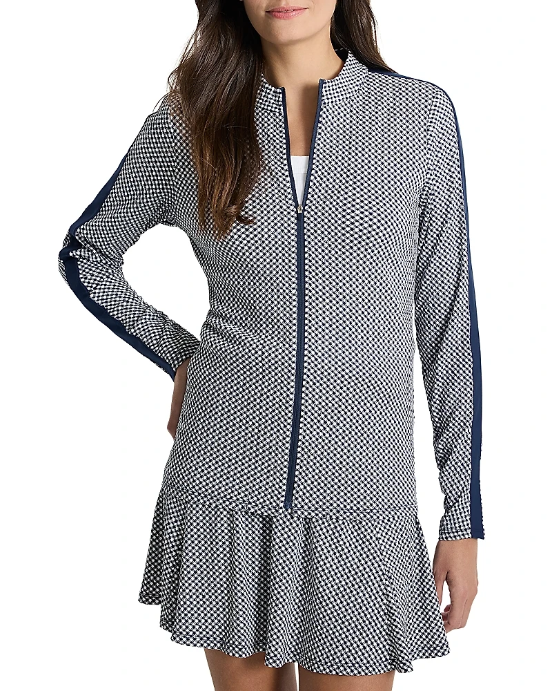 Nic+Zoe Easy Gingham Zip Front Jacket