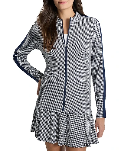 Nic+Zoe Easy Gingham Zip Front Jacket