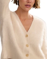 Peyton Brushed Cashmere Cardigan