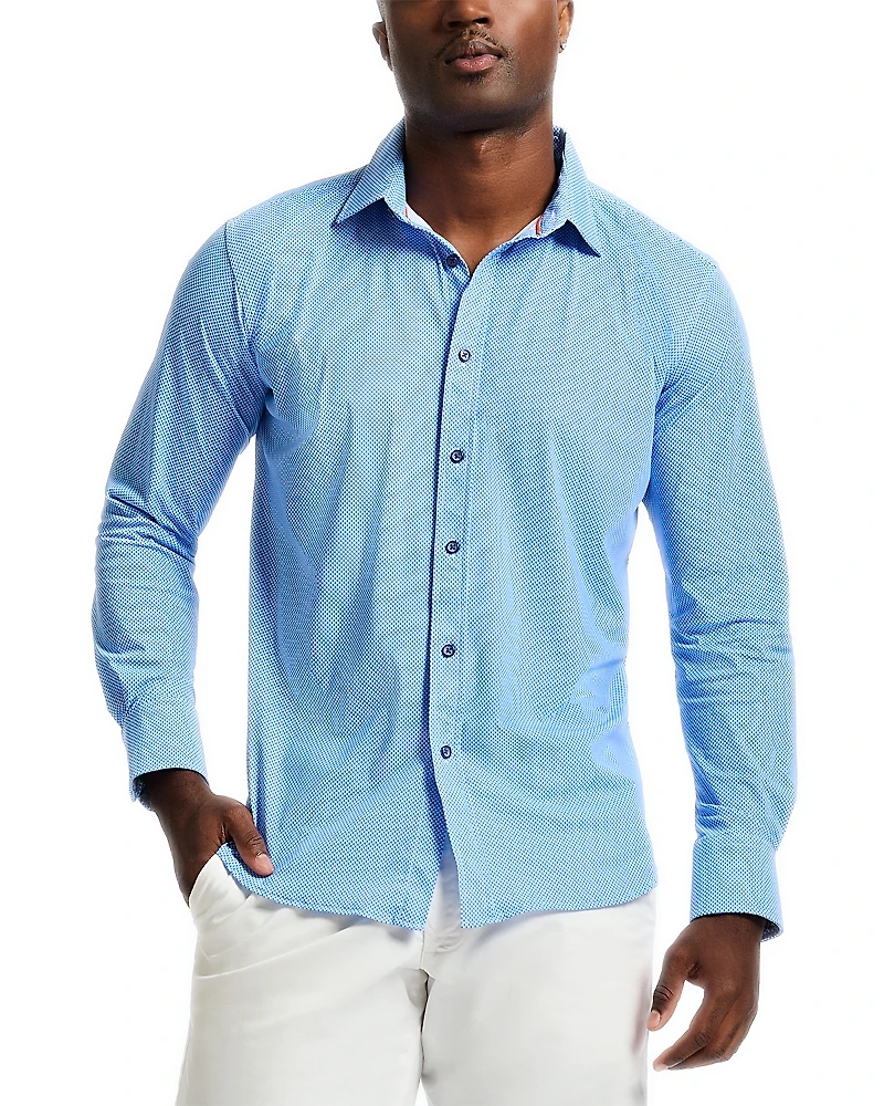 Robert Graham Leros Textured Long Sleeve Button Front Shirt