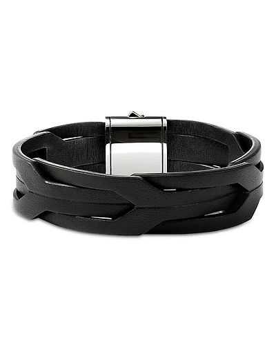 John Hardy Men's Sterling Silver Icon Braided Leather Bracelet