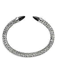 Sterling Silver Spear Black Onyx Cuff Bracelet