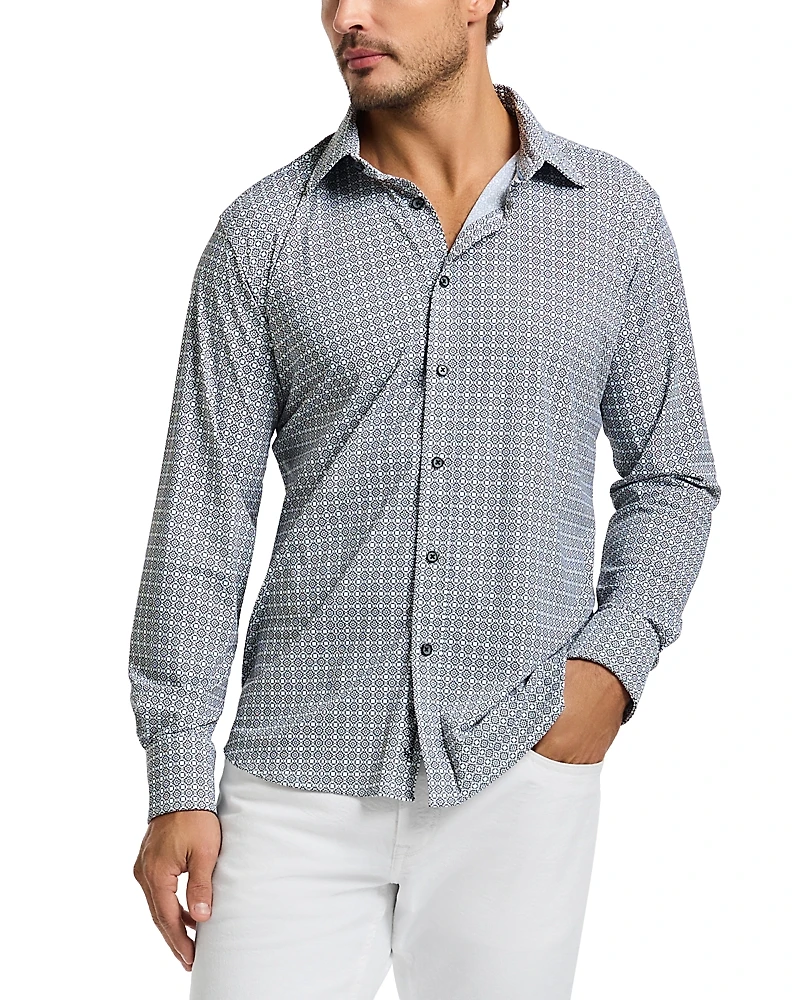 Robert Graham Gresham Printed Long Sleeve Button Front Shirt
