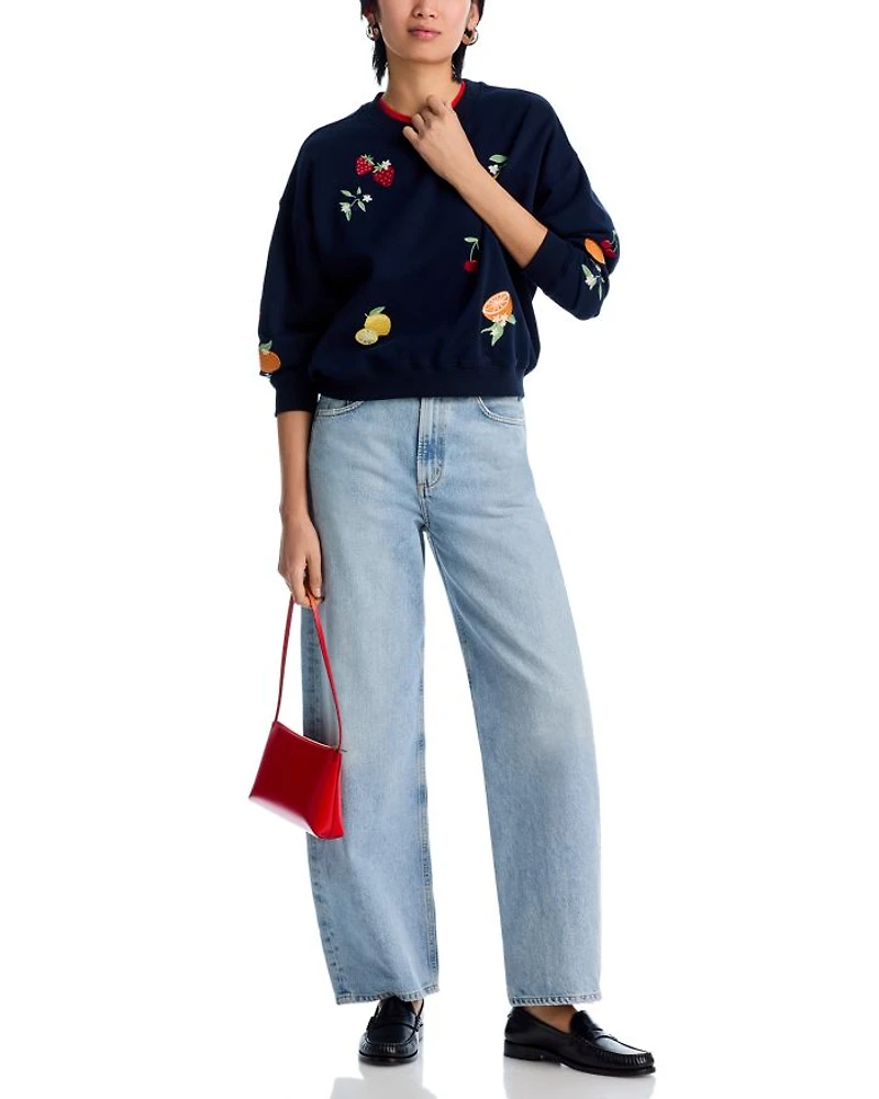 Fruit Embroidered Sweatshirt - Exclusive