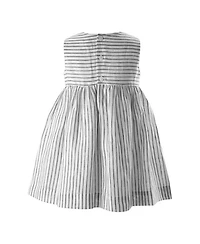 Girls' Stripe Linen Bow Dress & Bloomers - Baby, Little Kid, Big Kid