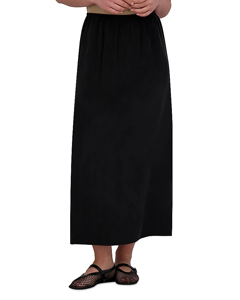 Point Brushed A Line Skirt