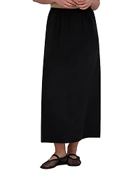 Point Brushed A Line Skirt