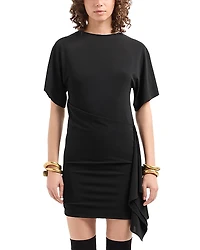 Emporio Armani Wrap Waist Jersey T Shirt Dress