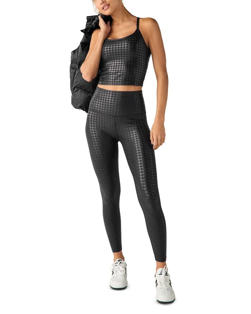 Caught The Midi Leggings Houndstooth