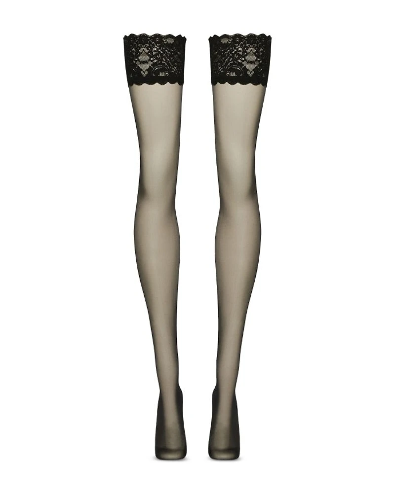 Satin Touch Stay-Up Thigh-Highs