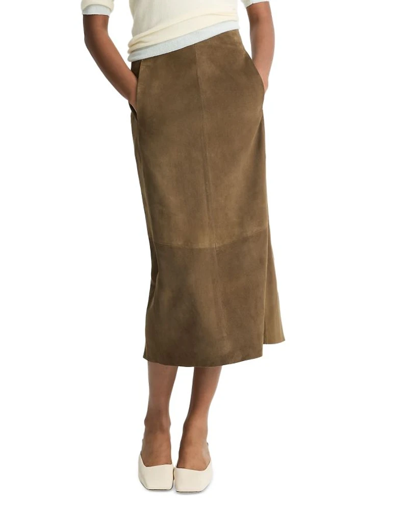 Suede Midi Skirt