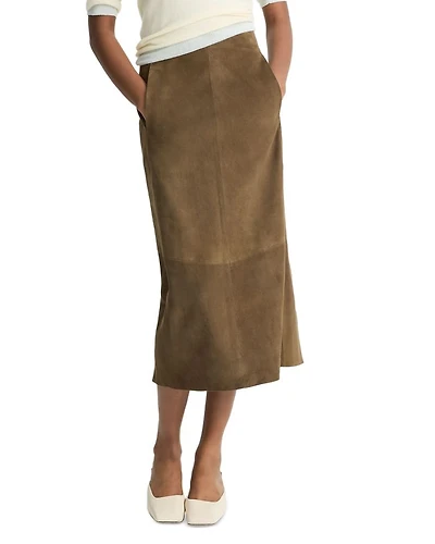 Suede Midi Skirt
