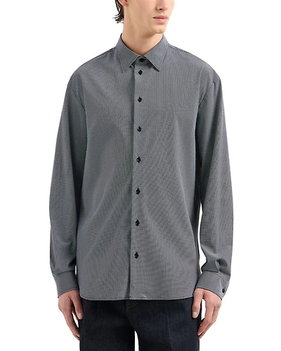 Regular Fit Micro Polka Dot Sport Shirt