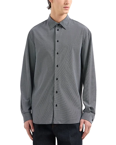 Emporio Armani Regular Fit Micro Polka Dot Sport Shirt