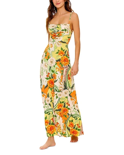 Agua Bendita Arista Ete Floral Cover-Up Dress