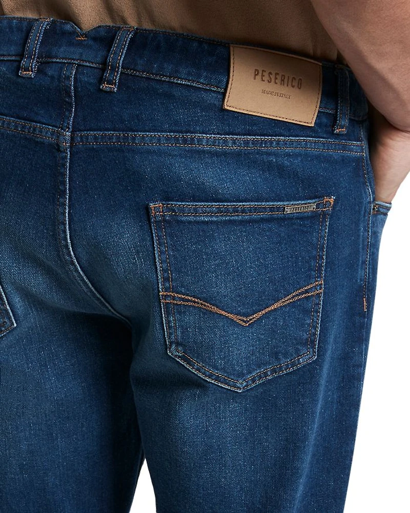 Regular Fit Washed Jeans Blue