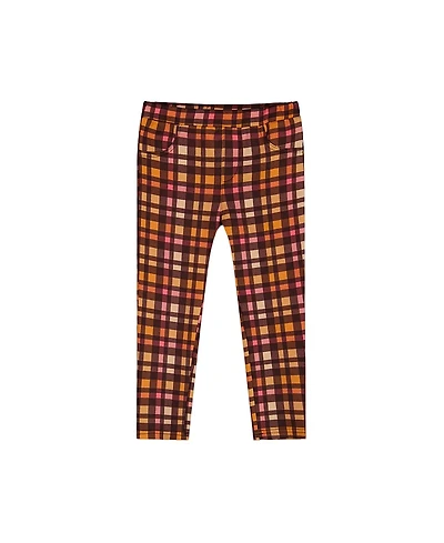 Deux par Milano Treggings Plaid Magenta and Brown - Little Kid