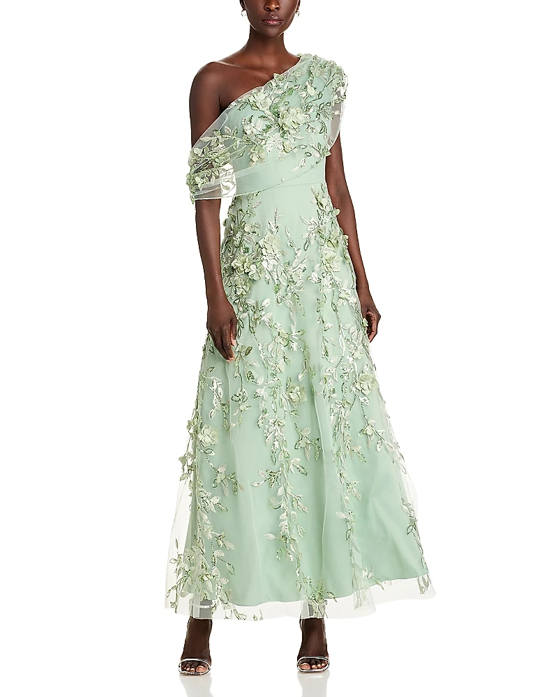 Eliza J Asymmetric Floral Gown