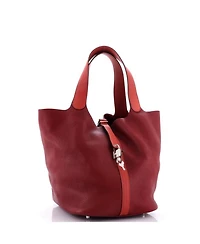 TGM Bicolor Picotin Lock Bag Clemence with Swift