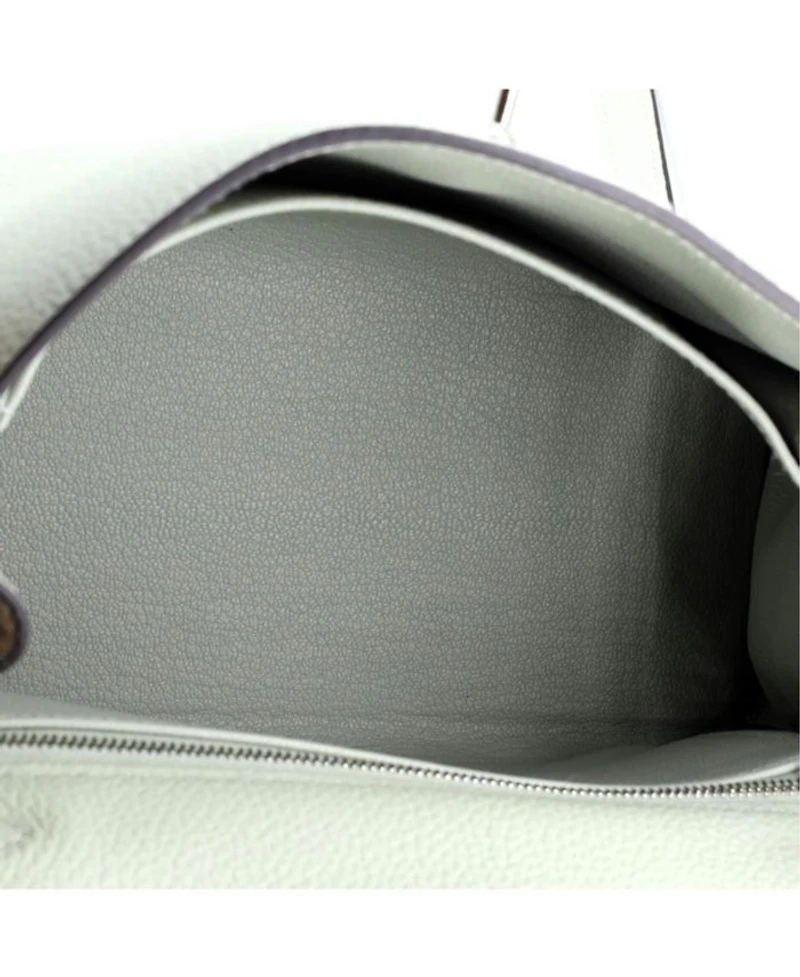Kelly 25 Handbag Grey Clemence with Palladium Hardware