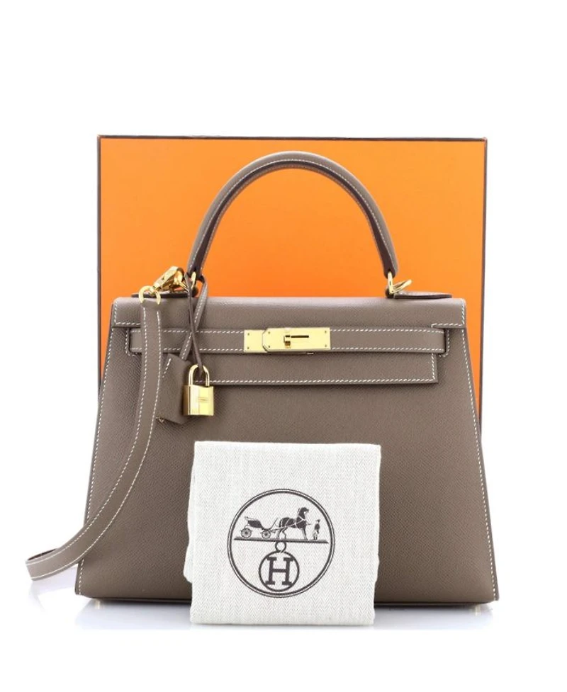 Kelly 28 Handbag Epsom with Gold Hardware