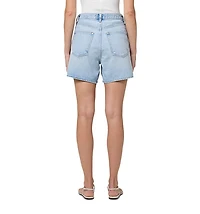 V Waist Mid Rise Denim Shorts Backbeat