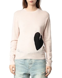 Zadig & Voltaire Pravis Cashmere Heart Sweater