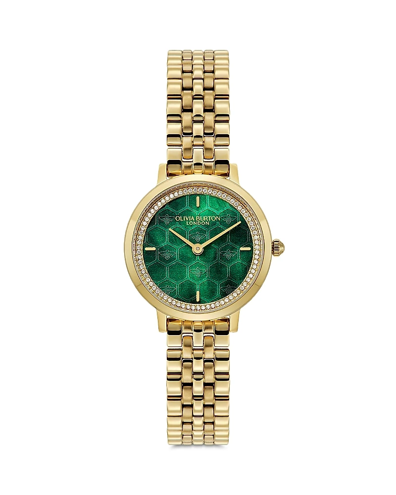 Olivia Burton Honey Comb Ultra Slim Watch, 28mm