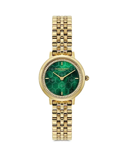 Olivia Burton Honey Comb Ultra Slim Watch, 28mm