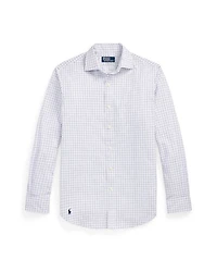 Cotton Classic Fit Long Sleeve Tattersall Poplin Shirt