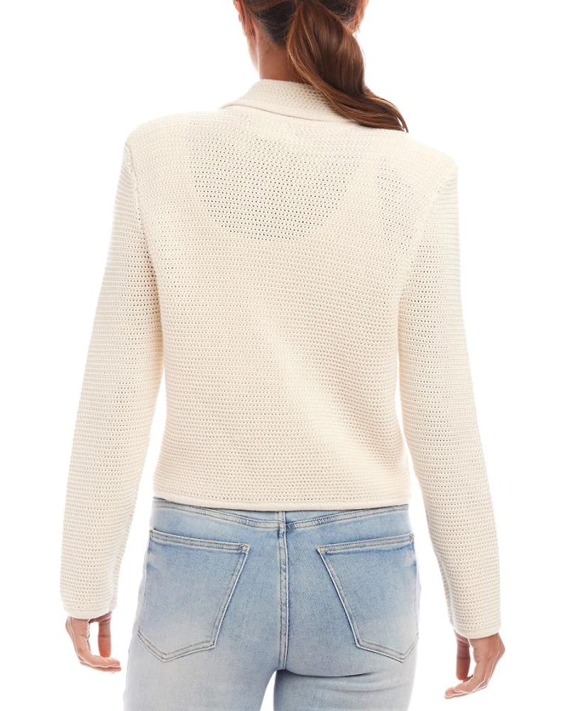 Button Up Blazer Sweater