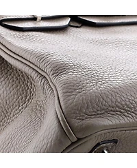 Pre-Owned Hermes Birkin 30 Handbag Grey Clemence with Palladium Hardware