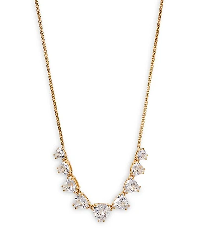 Luxor Trillion Cubic Zirconia Frontal Necklace, 16"-18"