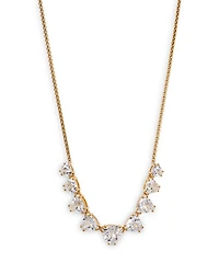 Luxor Trillion Cubic Zirconia Frontal Necklace, 16"-18"
