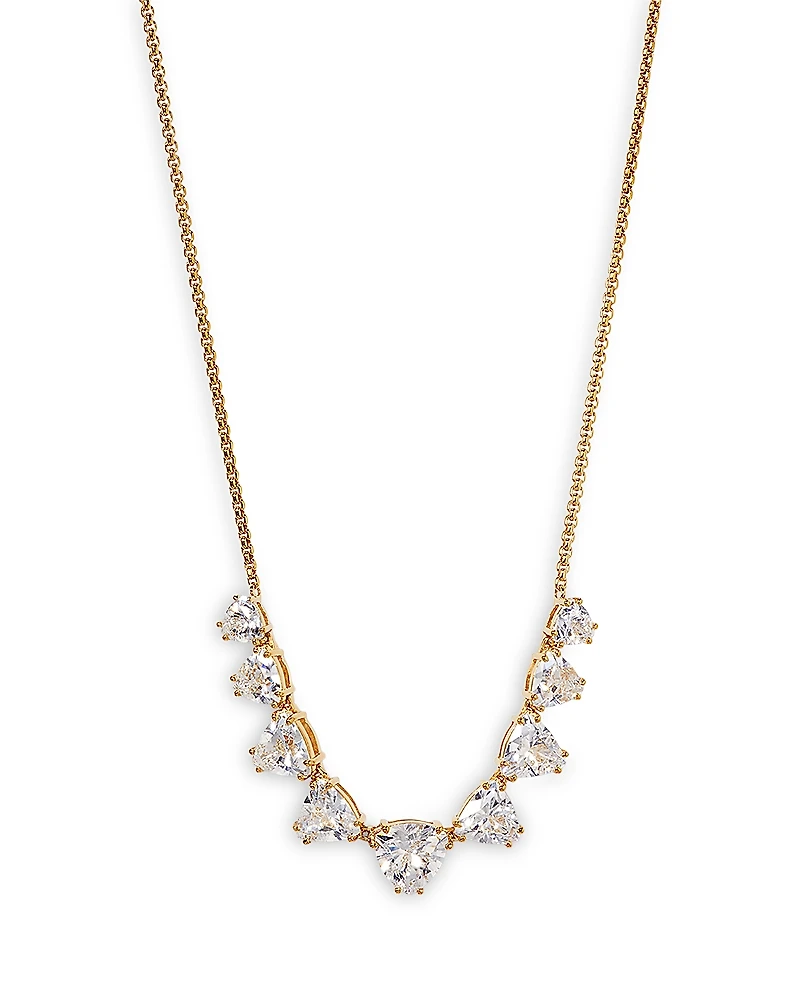 Nadri Luxor Trillion Cubic Zirconia Frontal Necklace, 16-18