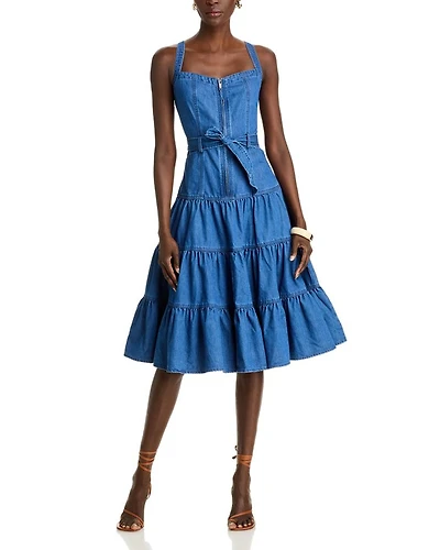Denim Tiered Dress - Exclusive