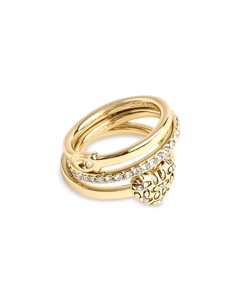 Signature Quilted Heart Ring Set
