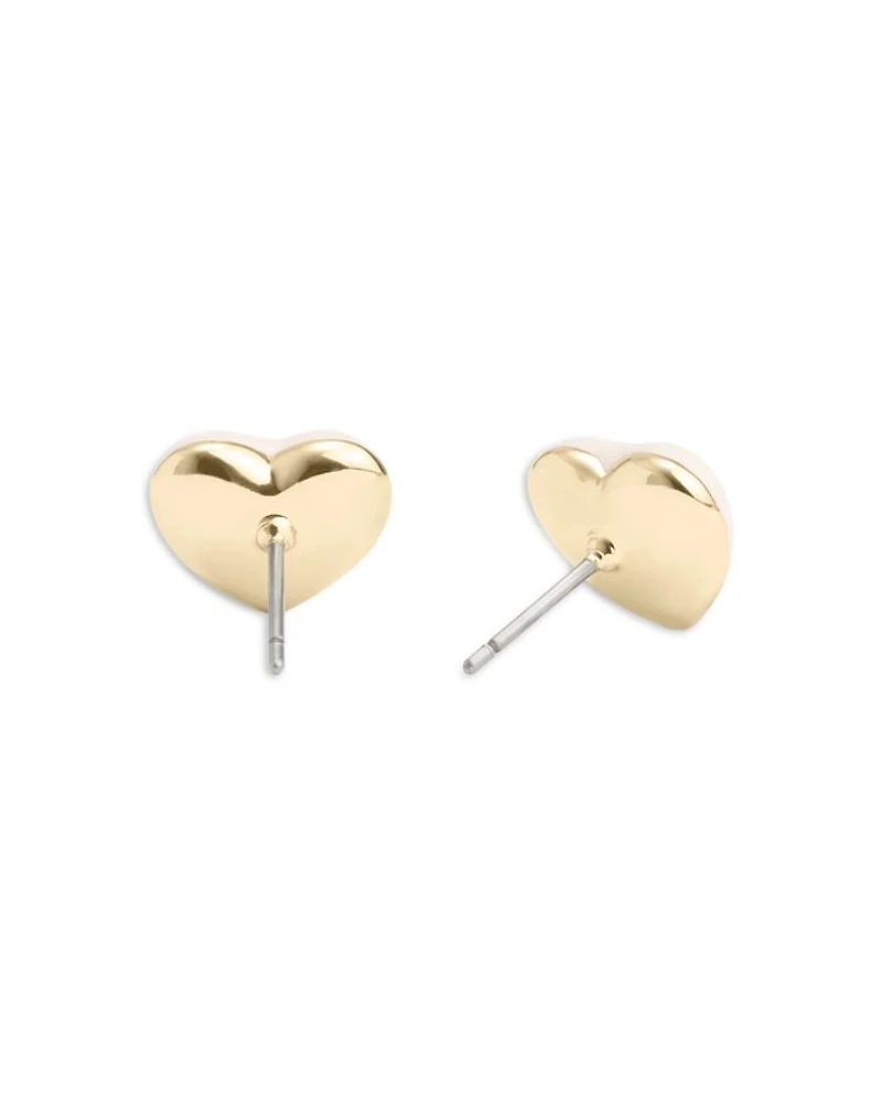 Signature Enamel Heart Stud Earrings