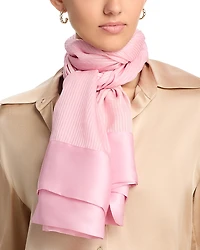 Echo Satin Stripe Metallic Silk Wrap