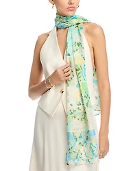 Echo Sparkle Floral Patch Oblong Scarf