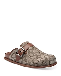 Men's Signature Jacquard Buckled Clogs