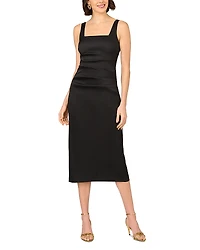 Aidan Mattox Stretch Mikado Midi Dress