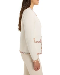 Mixed Trim Knit Jacket