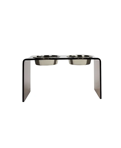 Tall Bronze Pet Feeder, 2 Quart Bowls