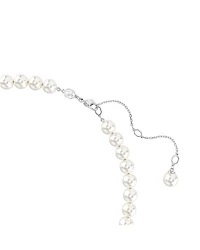 Ariana Grande Imitation Pearl & Crystal Heart Halo Pendant Necklace, 14.875-17.75"