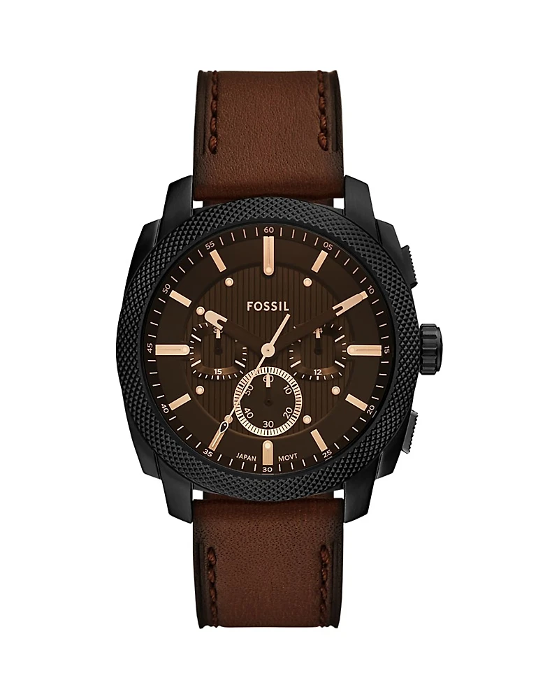 Fossil Machine Chronograph Brown Leather Watch