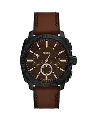 Fossil Machine Chronograph Brown Leather Watch