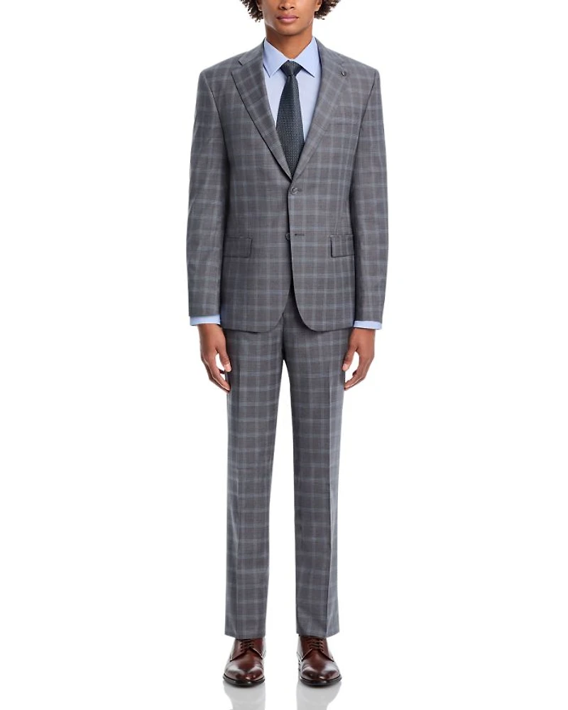 New York Plaid Regular Fit Suit